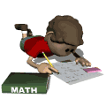 Math studying student